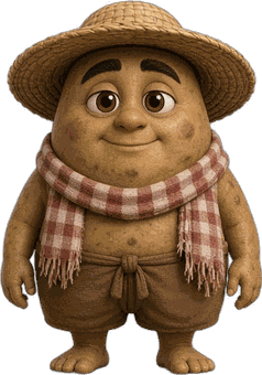 Alumia the potato waving hello